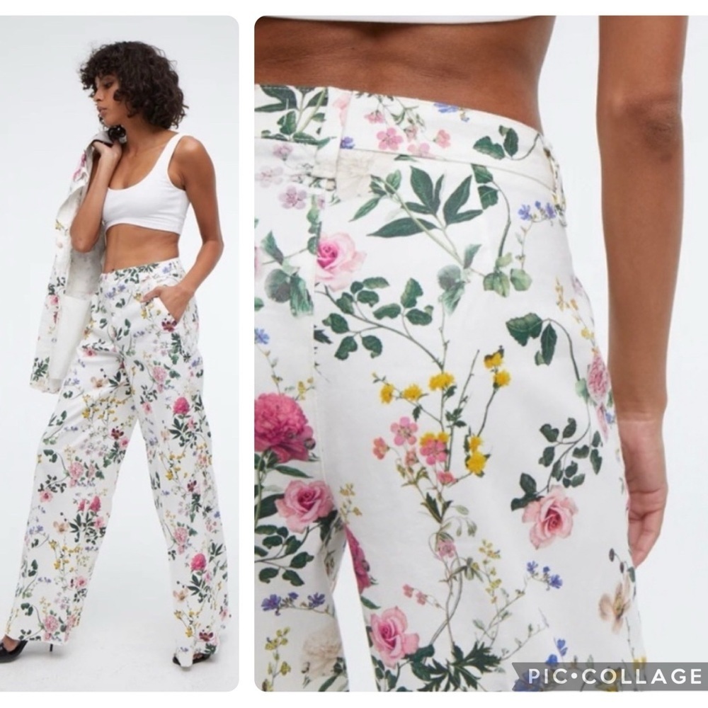 UPCYCLED TALLULAH WIDE LEG Wild Flowers NWT